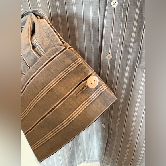 NWT- Maison Martin Margiela Women's Blue Striped Shirt - Picture 4 of 14